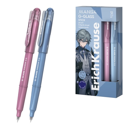 Ручка гелевая ErichKrause Торпеда Аниме 0,5мм, синяя 61305  "Дава"