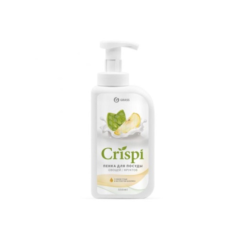 Средство моющее для посуды Grass Crispi Пенка с соком груши и экстр.базилика 550мл с дозатором "Дава"