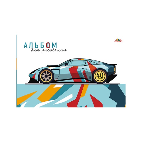 Альбом для рисования А4/40л скрепка Авто C0587-27 "Дава"