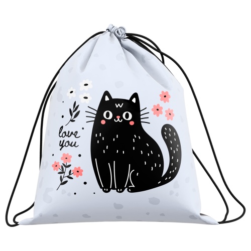 Сумка для обуви ArtSpace 35*42см Black Cat with Flowers MSP_P00007 "Дава"