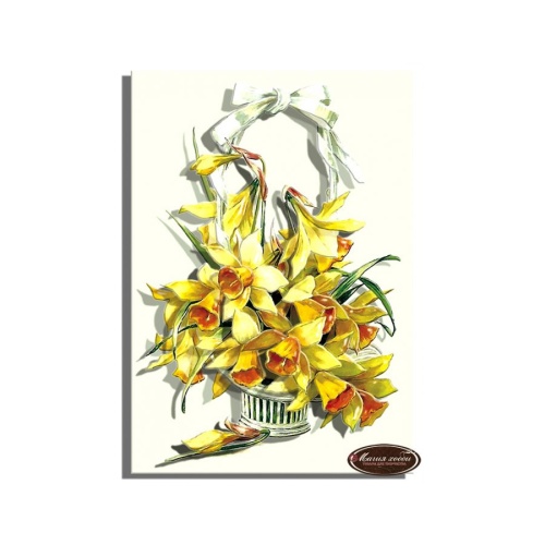 Набор для творчества Папертоль РТ150183 Корзиночка нарциссов "Дава"