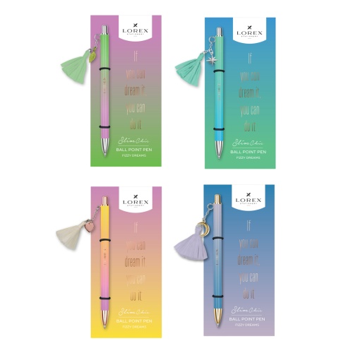 Ручка шариковая подарочная  LOREX Slim Chic Fizzy Dreams синяя 0,7мм LXOPSC-FD "Дава"