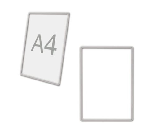 Рамка-POS для ценников, рекламы и объявлений А4 без защитного экрана прозрачная 290702 "Дава"