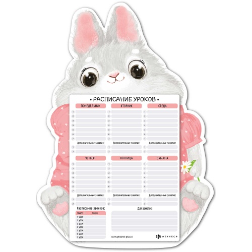 Расписание уроков А3 Кролик 70094 "Дава"