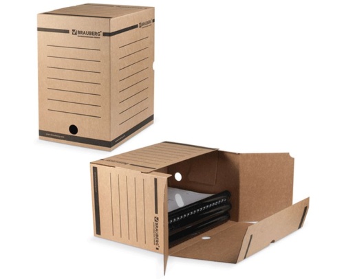 Короб архивный 200мм картон бурый на 1800л 126510, 264809 "Дава"