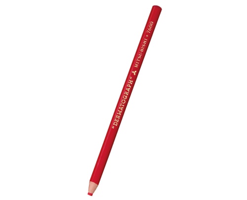 Карандаш специальный восковой UNI Mitsubishi Dermatograph P-7600 красный "Дава"