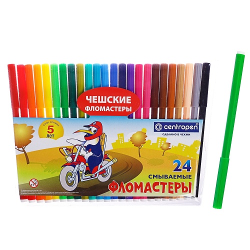 Фломастеры 24цв. Centropen 7790/24 "Дава"