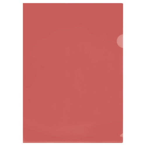 Папка-уголок А4 СТАММ 100мкм прозрачная красная ММ-30739 "Дава"