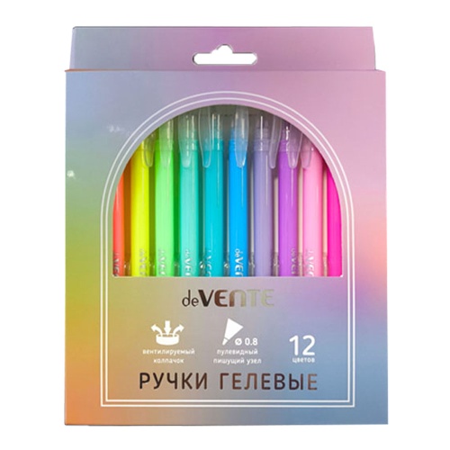 Ручка гелевая  набор 12цв. deVENTE Vivo 5051543 "Дава"