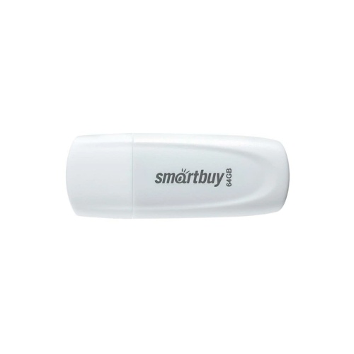 Флэшка 64GB Smart Buy Scout White USB 2.0 белый "Дава"