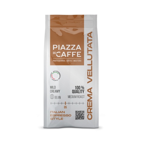 Кофе в зернах Piazza Del Caffe Crema Vellutata 230г "Дава"