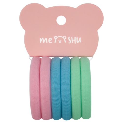 Резинки для волос MESHU Essence пастельные 6шт/уп MS_60534 "Дава"