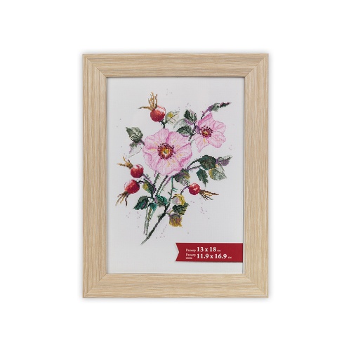 Фоторамка 13*18 Gamma пластик, с оргстеклом белёный дуб ПРК-01 "Дава"