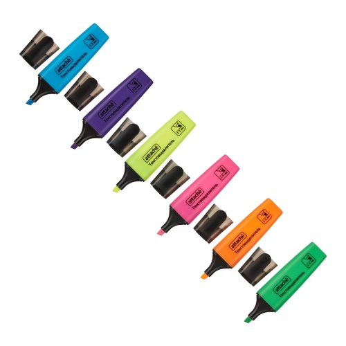 Текстмаркер набор 6шт Attache Colored 1-5мм 958570 "Дава"