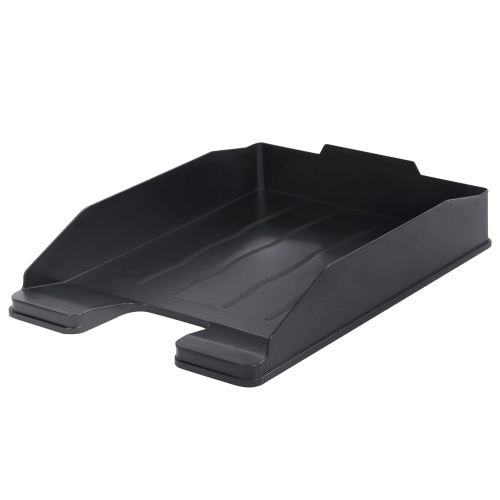 Лоток для бумаг горизонтальный 1 секция BRAUBERG 238106 черный "Дава"