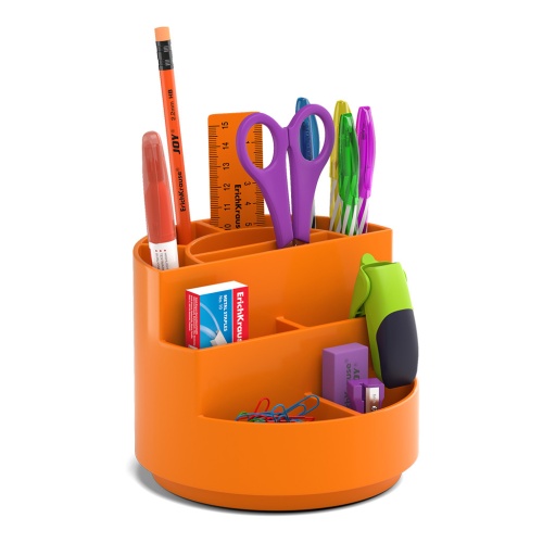 Набор канцелярский 13 предметов ErichKrause Mini Burger Neon Solid оранжевый 55640 "Дава"