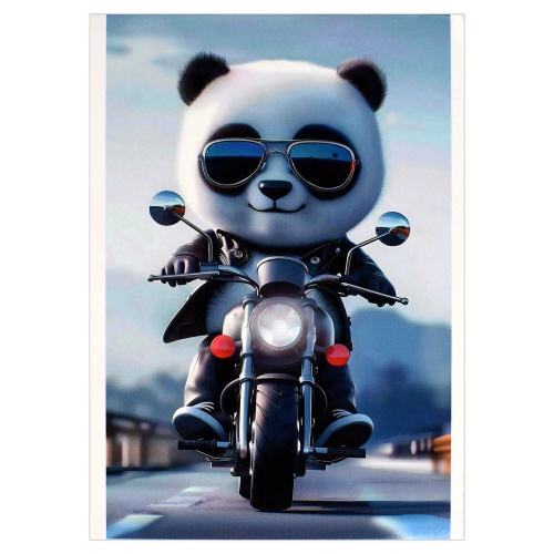 Блокнот А6/ 40л на скрепке Мишка на мотоцикле 69590 "Дава"