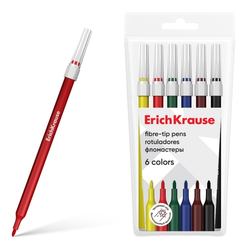 Фломастеры  6цв. ErichKrause light 61827 "Дава"