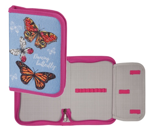 Пенал deVENTE 19,5x13,5см, 1отд. 7010901 Dancing Butterfly "Дава"