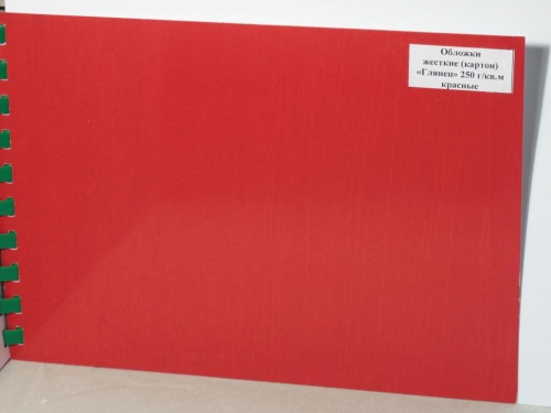Обложки для переплета А4 картон (глянец) красные 250г/м2 "Дава"