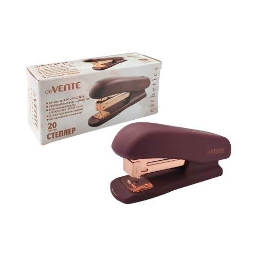 Степлер №24/6, 26/6 до 20л deVENTE Esthetics бургунди 4142517 "Дава"