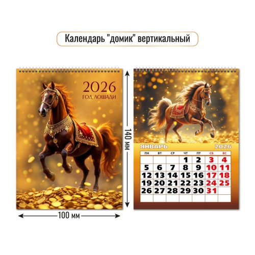 Календарь 2026 домик вертикальный Символ года 9536 "Дава"