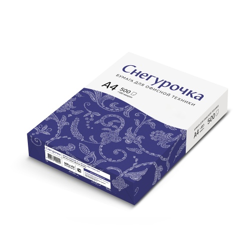 Бумага Снегурочка А4/80/500л./белизна 146% (CIE)/яркость 104% ISO (Сыктывкар) "Дава"