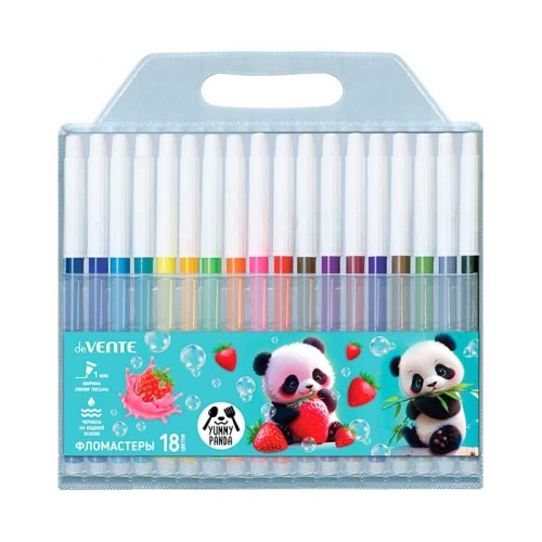 Фломастеры 18цв deVENTE Yummy Panda 5082521 "Дава"