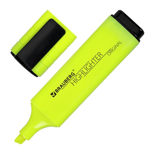 Текстмаркер BRAUBERG ORIGINAL NEON 1-5мм желтый 152211 "Дава"