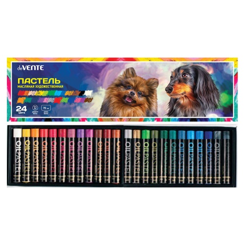 Пастель масляная 24 цв. deVENTE утолщенные 8172802 "Дава"