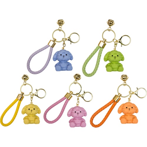 Брелок пластик deVENTE Милая собачка, с колокольчиком декор.петля ассорти 9020502 "Дава"