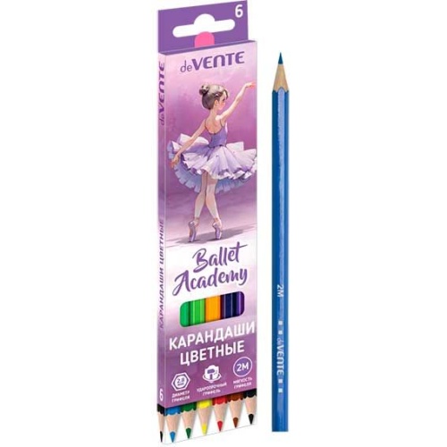 Цветные карандаши  6 цв. deVENTE 5021535 Ballet Academy "Дава"