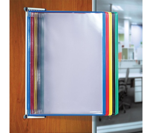 Демосистема настенная на 10 панелей TARIFOLD (Франция) А3 формат металлическое основание "Дава"